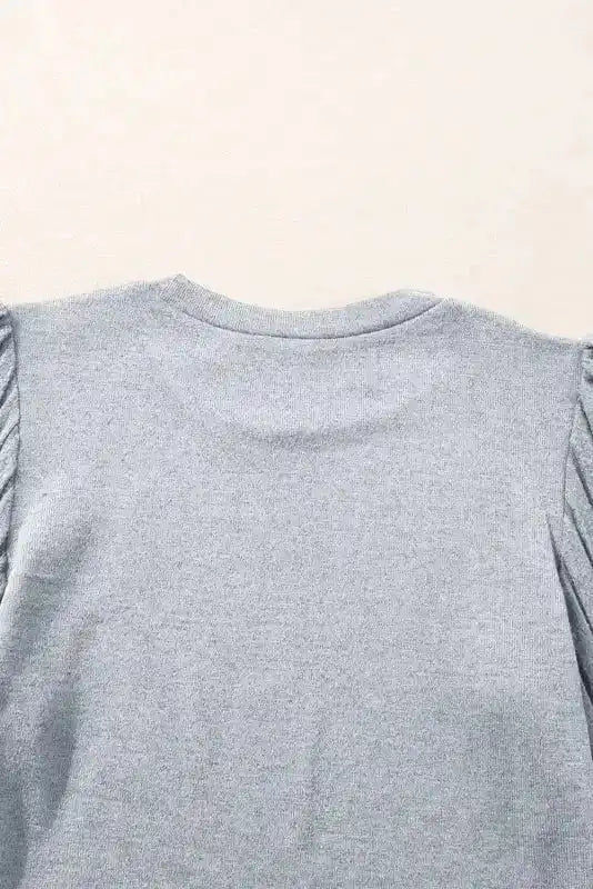Ribbed Bishop Sleeve Top Women UK
