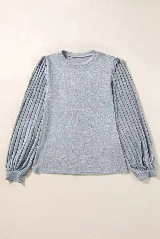 Ribbed Bishop Sleeve Top Women UK