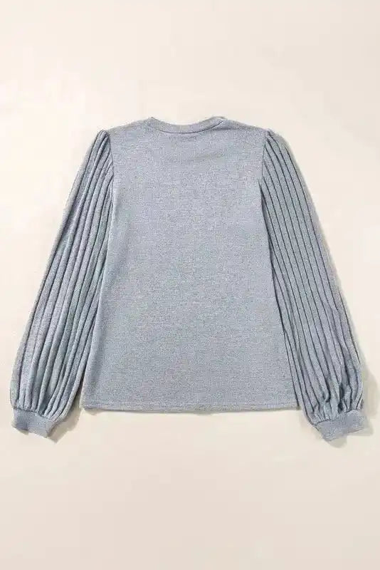 Ribbed Bishop Sleeve Top Women UK