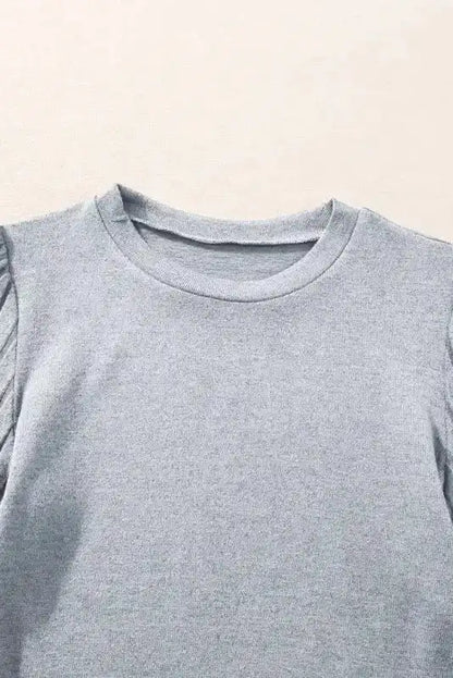 Ribbed Bishop Sleeve Top Women UK