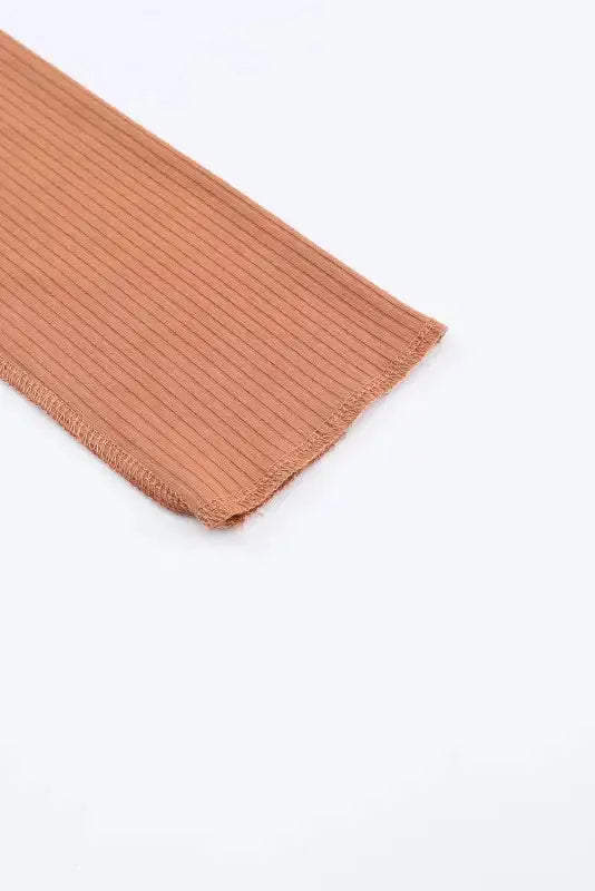 Exposed Seam Color Block Ribbed Knit Top Women UK
