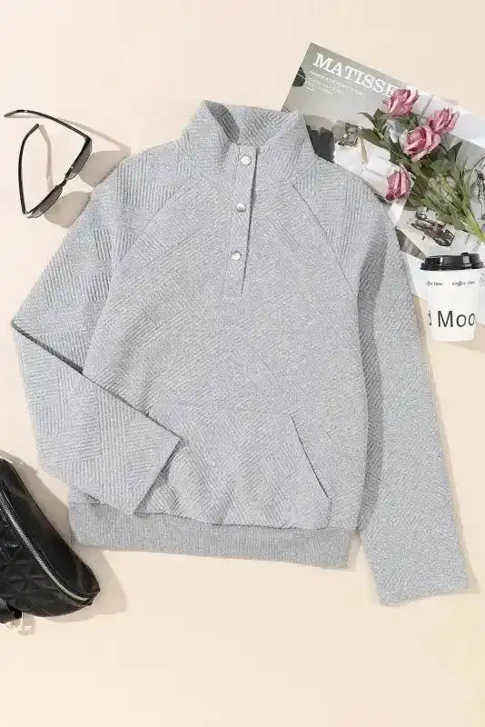 Gray Kangaroo Pocket Drawstring Hooded Mini Dress