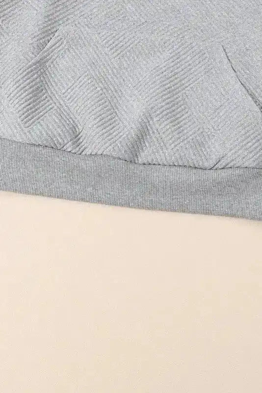 Gray Kangaroo Pocket Drawstring Hooded Mini Dress