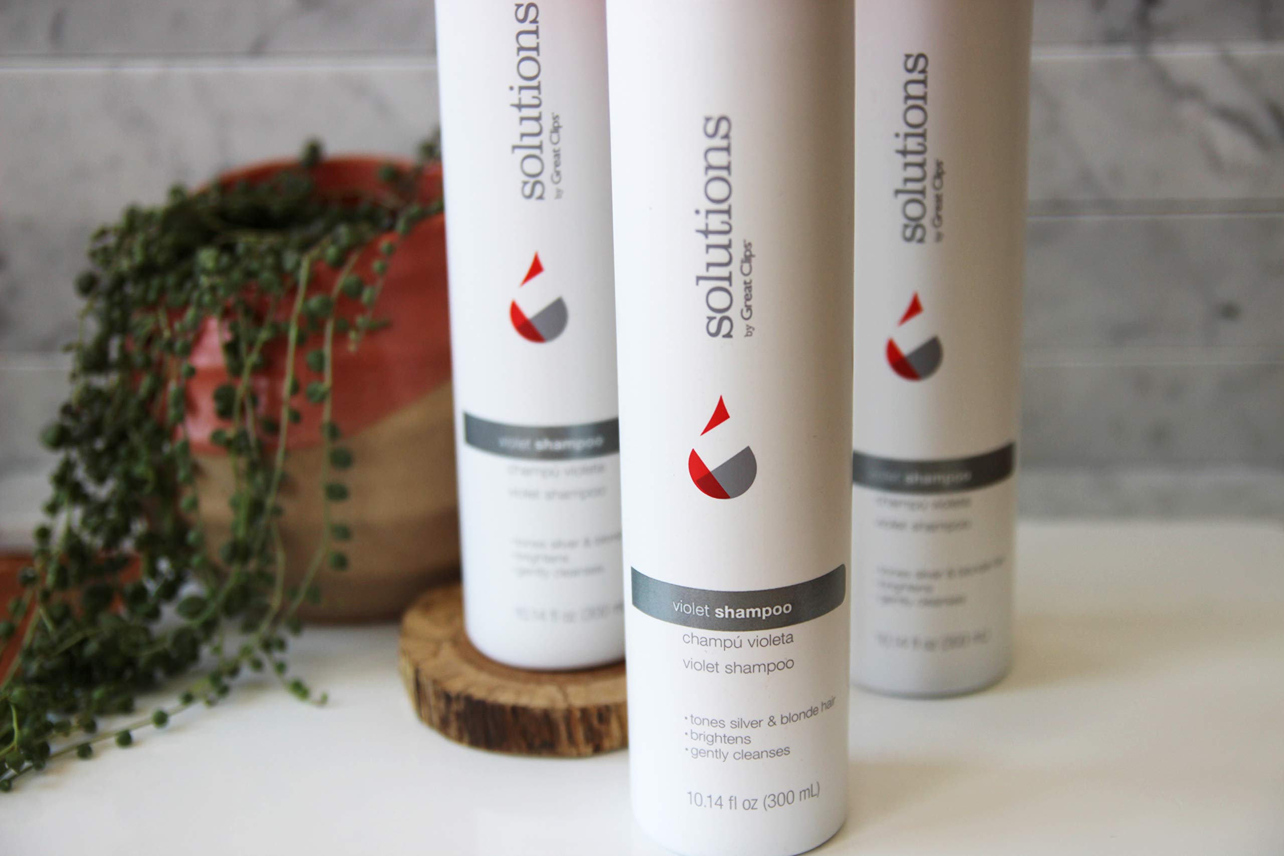 GREAT CLIPS Solutions Violet Shampoo, 10oz | Toning Shampoo for Blonde, Gray & White Hair