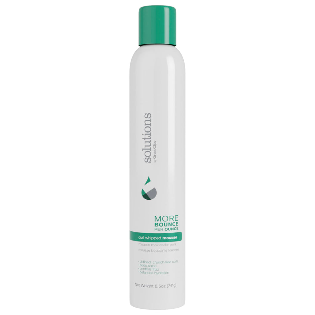 GREAT CLIPS Solutions Curl Whipped Mousse 8.5oz | Define & Enhance Curls | Wavy to Curly Hair