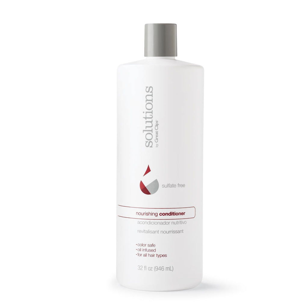 GREAT CLIPS Solutions Nourishing Conditioner with Argan Oil – Sulfate & Paraben Free, Color-Safe, 32oz