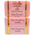 Grecian Goat Milk & Olive Oil Soap Bar 3-Pack – Black Raspberry Vanilla, Made in USA