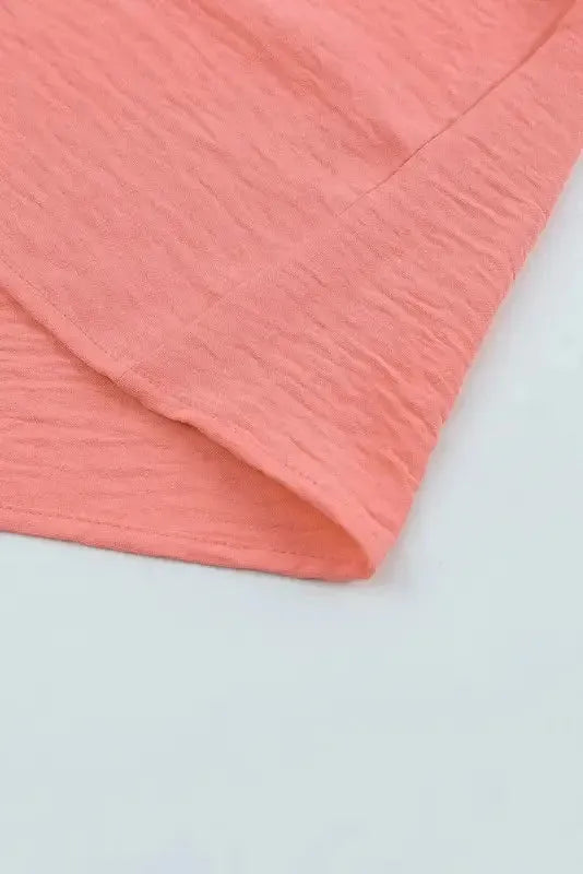 Smocked Wrist Top Long Sleeve Shift Loose Fit