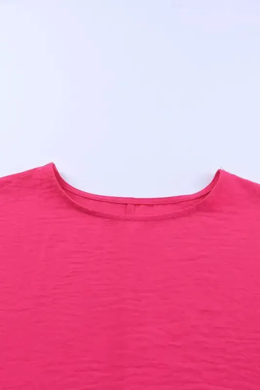 Smocked Wrist Top Long Sleeve Shift Loose Fit