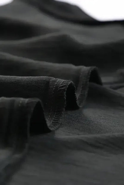 Smocked Wrist Top Long Sleeve Shift Loose Fit
