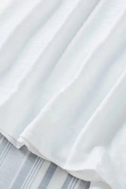 Smocked Wrist Top Long Sleeve Shift Loose Fit