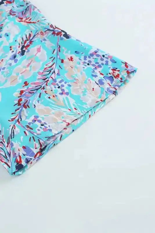 Floral V-Neck Wrap Style Maxi Dress