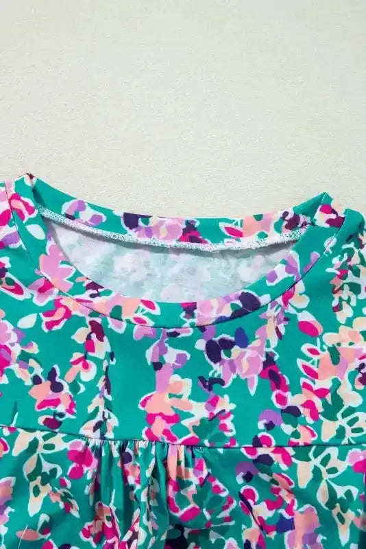 Floral V-Neck Wrap Style Maxi Dress