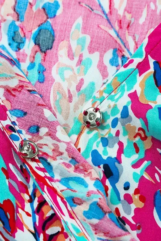 Floral V-Neck Wrap Style Maxi Dress