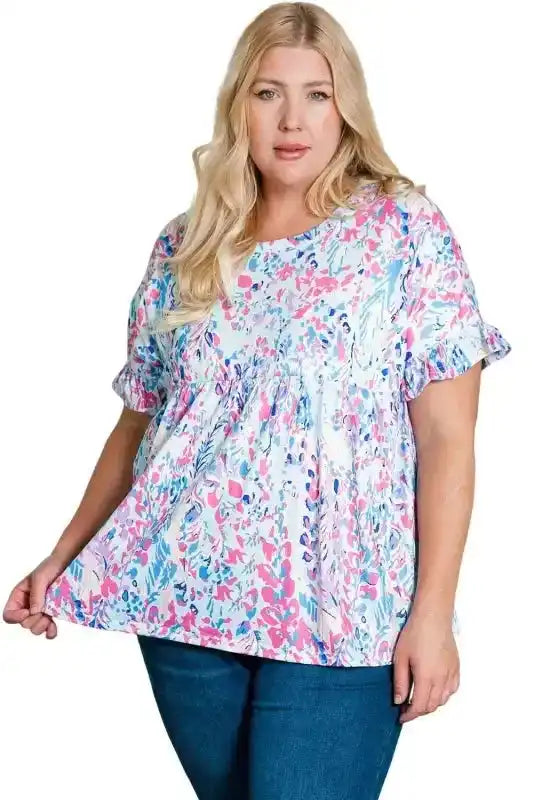 Floral V-Neck Wrap Style Maxi Dress