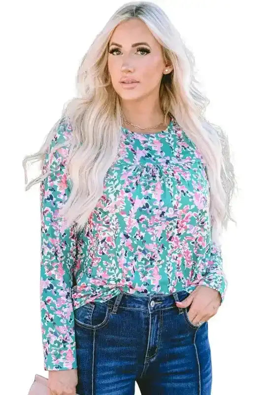 Floral V-Neck Wrap Style Maxi Dress