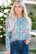 Floral V-Neck Wrap Style Maxi Dress