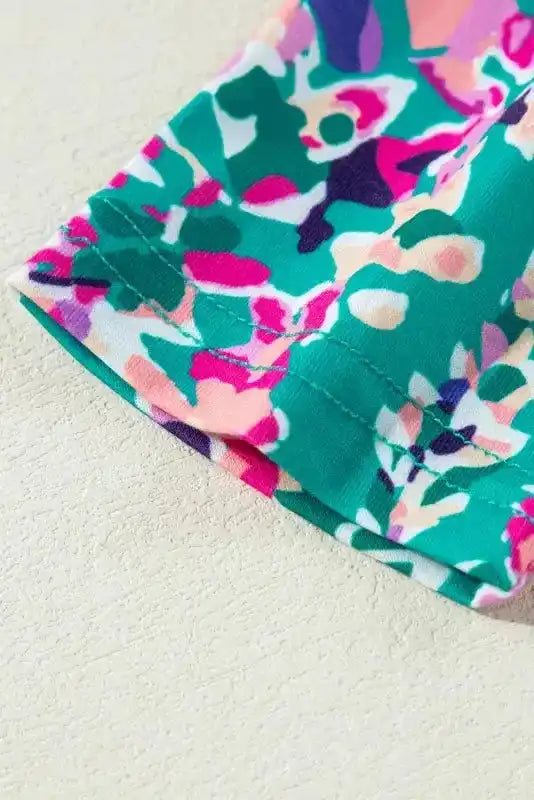 Floral V-Neck Wrap Style Maxi Dress