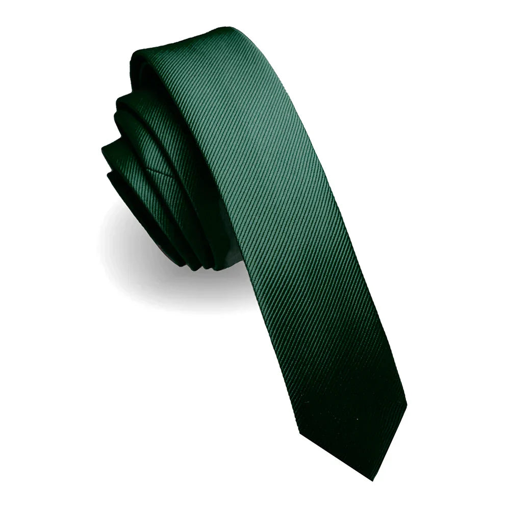 Green Skinny Silk Tie
