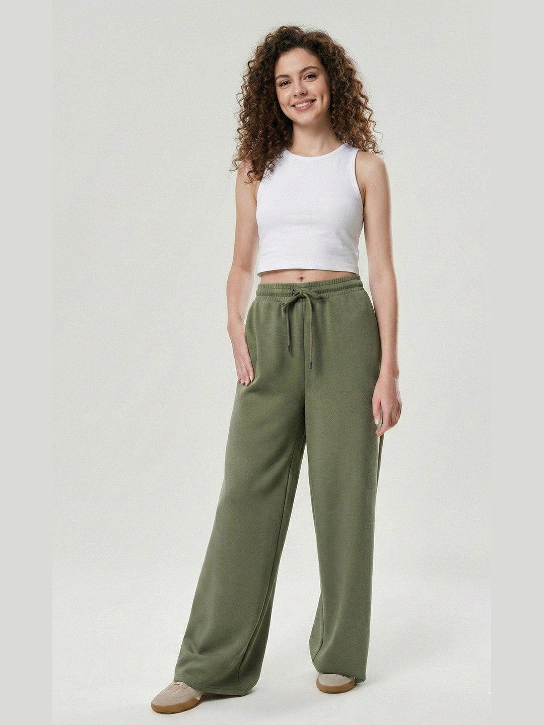 Olive Drift Wide-Leg