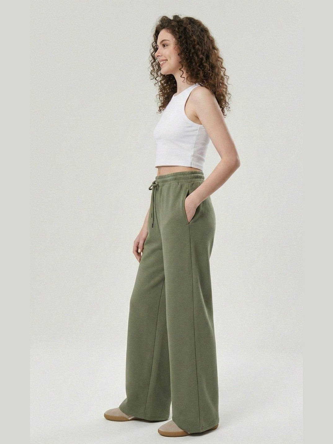 Olive Drift Wide-Leg