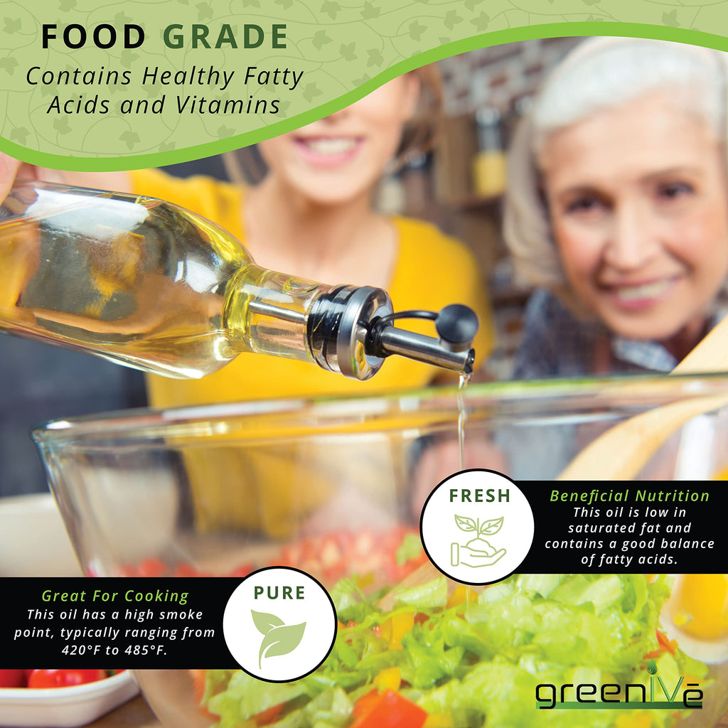 GreenIVe Grapeseed Oil – 100% Pure, Cold-Pressed, Organic, 128 oz Gallon