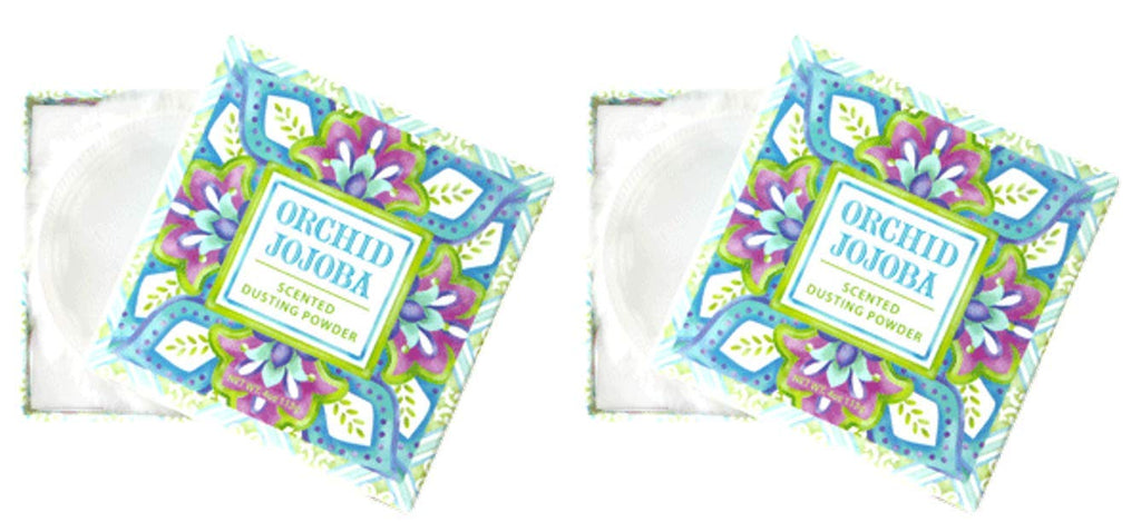 Greenwich Bay Dusting Powder Set of Two – Orchid Jojoba, Fresh Botanical Scent