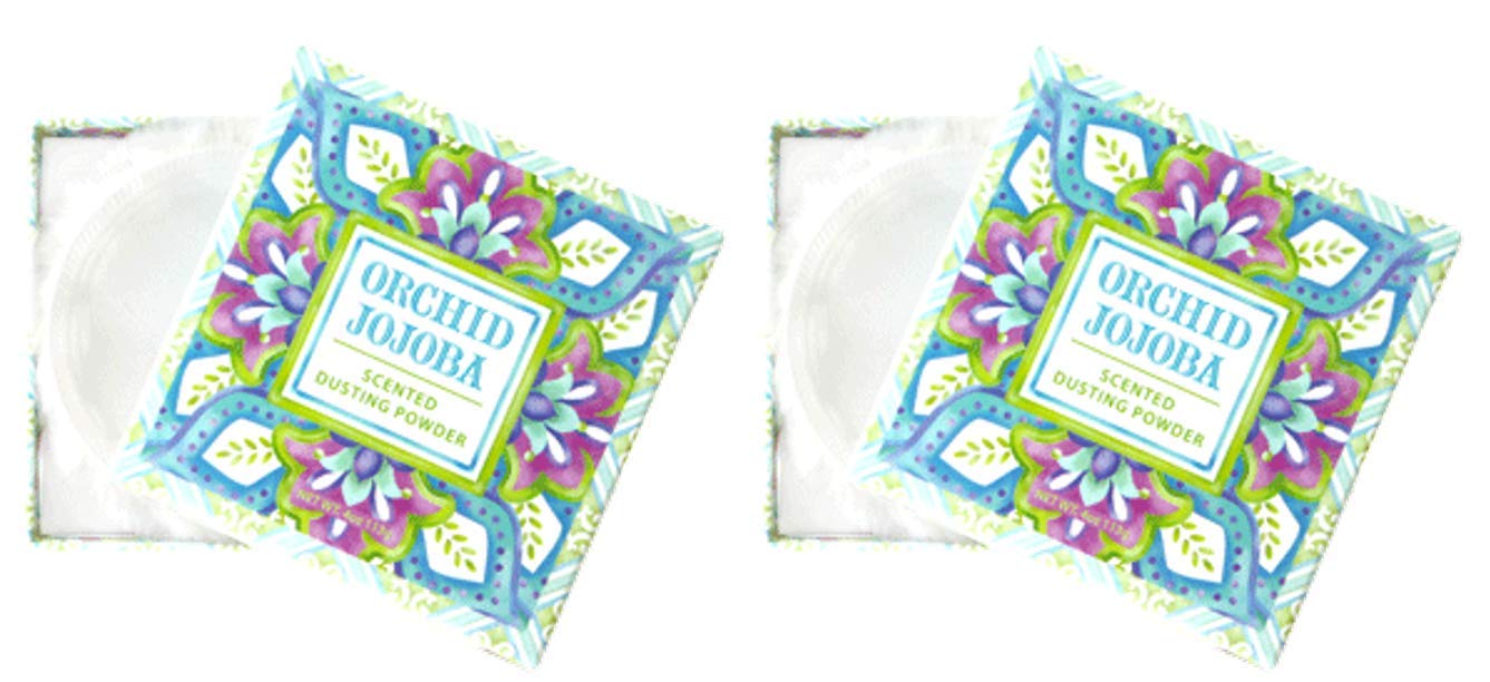 Greenwich Bay Dusting Powder Set of Two – Orchid Jojoba, Fresh Botanical Scent