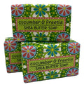 Greenwich Bay Trading Co. Garden Shea Butter Soap Set — 3 Exfoliating Bars, Cucumber & Freesia, 6.4 oz