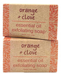 Greenwich Bay Trading Co. Orange & Clove Essential Oil Exfoliating Bath Bar Soap – Set of 2, 8.6 oz Each