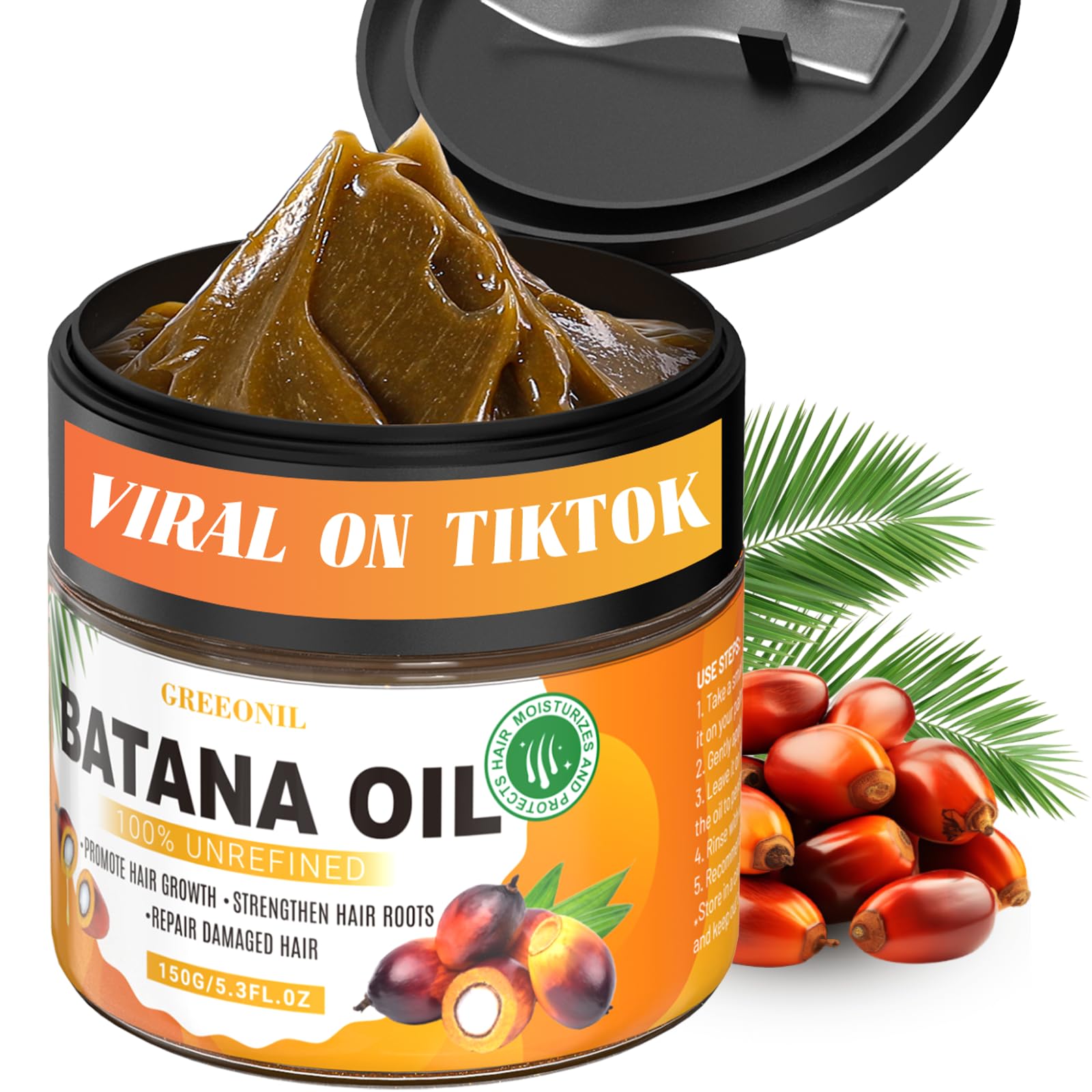 GREEONIL Batana Oil for Hair Growth – 100% Pure, Unrefined Batana Oil (5.3 oz)