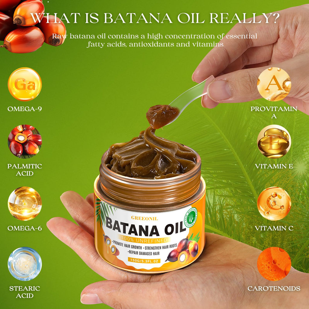 GREEONIL Batana Oil for Hair Growth – 100% Pure, Unrefined Batana Oil (5.3 oz)