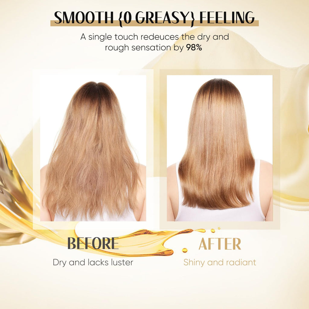 GREEONIL Hair Oil with Argan, Coconut & Olive Oils – Nourish, Smooth Frizz & Shine (2 Pack)