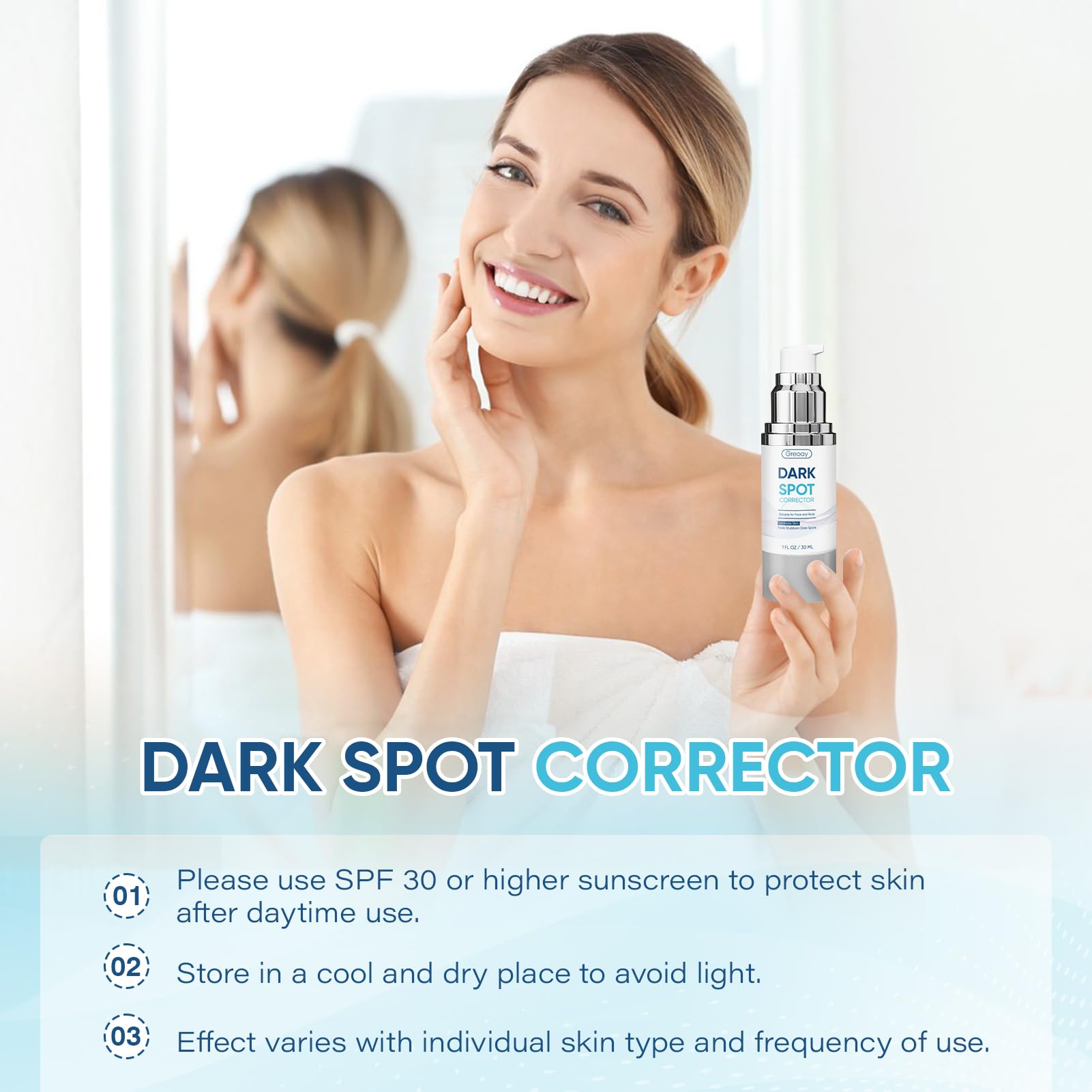 Greoay Dark Spot Remover Serum for Face & Body – Hyperpigmentation Treatment, Brighten & Even Skin Tone, 2 x 1 Fl Oz