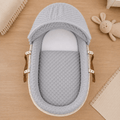 Grey Dimple Moses Basket Bedding Set (Basket Not Included!)