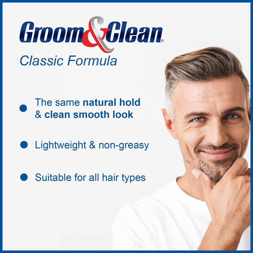 Groom & Clean Hair Styling Gel – Medium Hold, Non-Greasy & Easy Wash-Out | 4.5 Oz Pack of 2
