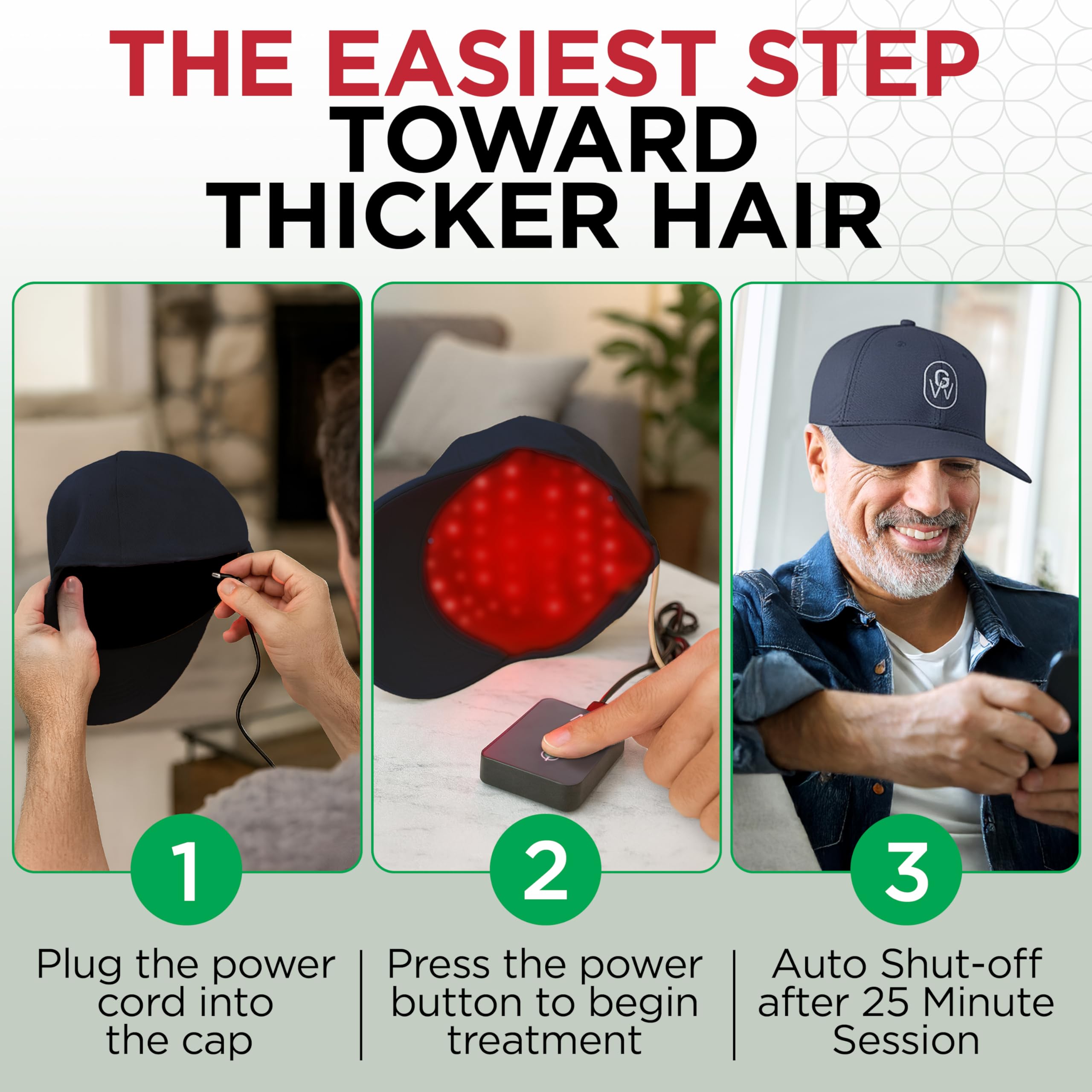 GroWell Red Light Therapy Hair Growth Cap – FDA Cleared & Clinically Studied
