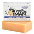 Grown Ass Man Co. Solid Shampoo Bar 3-in-1 – Hair, Beard & Body Wash, Plastic Free, 4oz (Chill Out)