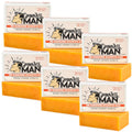 Grown Ass Man Co. Mister Sunshine Solid Shampoo Bar 3in1 – Hair, Beard & Body Wash | Plastic Free, Natural & Organic, 4oz | Mister Sunshine 6-Pack
