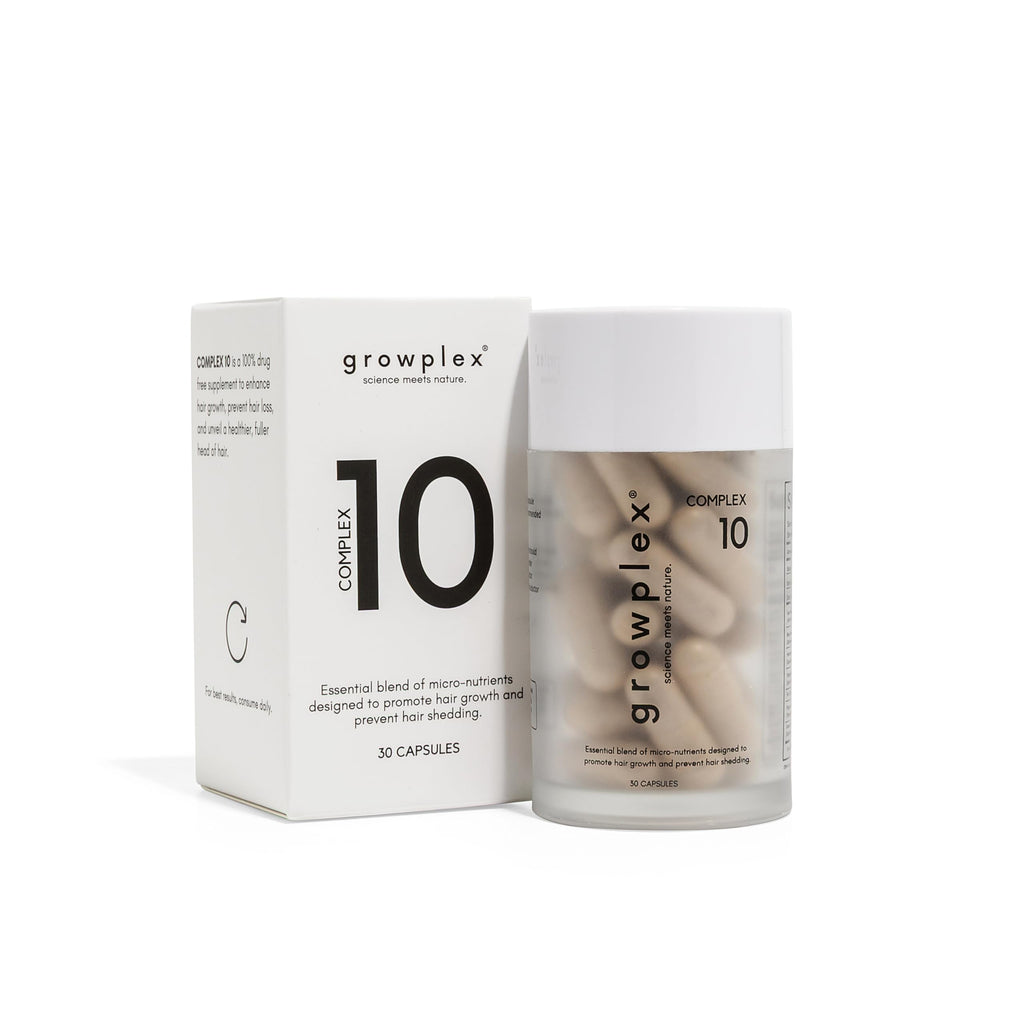 GROWPLEX Complex10 Hair Support Supplement – Biotin, Collagen & 10 Nutrients | 30 Caps
