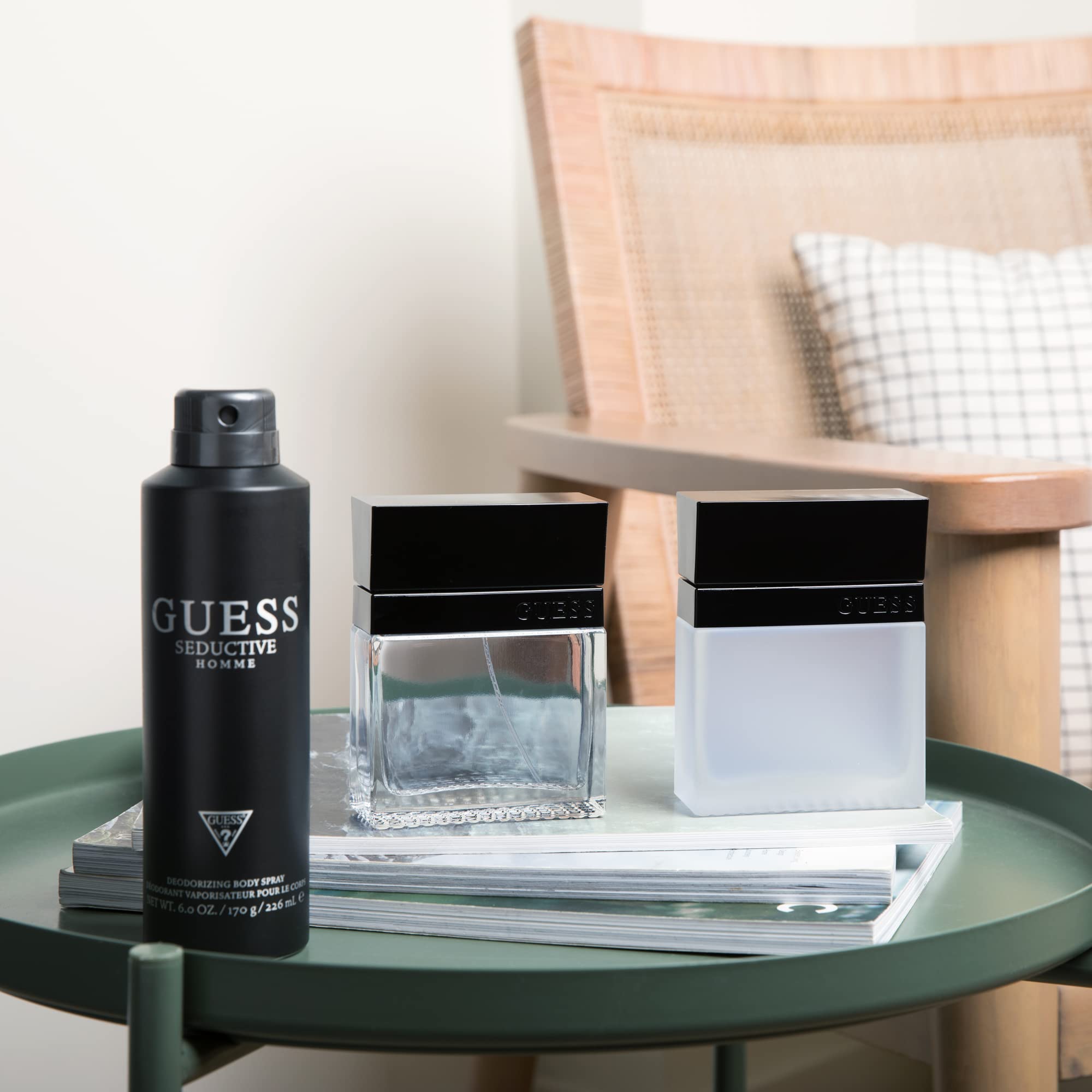 Guess Seductive Homme 4-Piece Gift Set – EDT, Body Spray, Shower Gel & Pouch