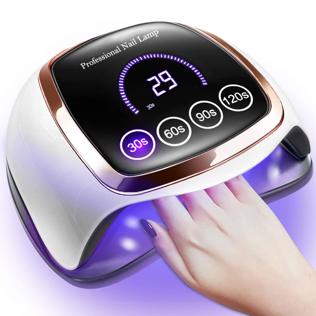 Gugusure 180W UV LED Nail Lamp – Fast Gel Curing, LCD Display, Auto Sensor