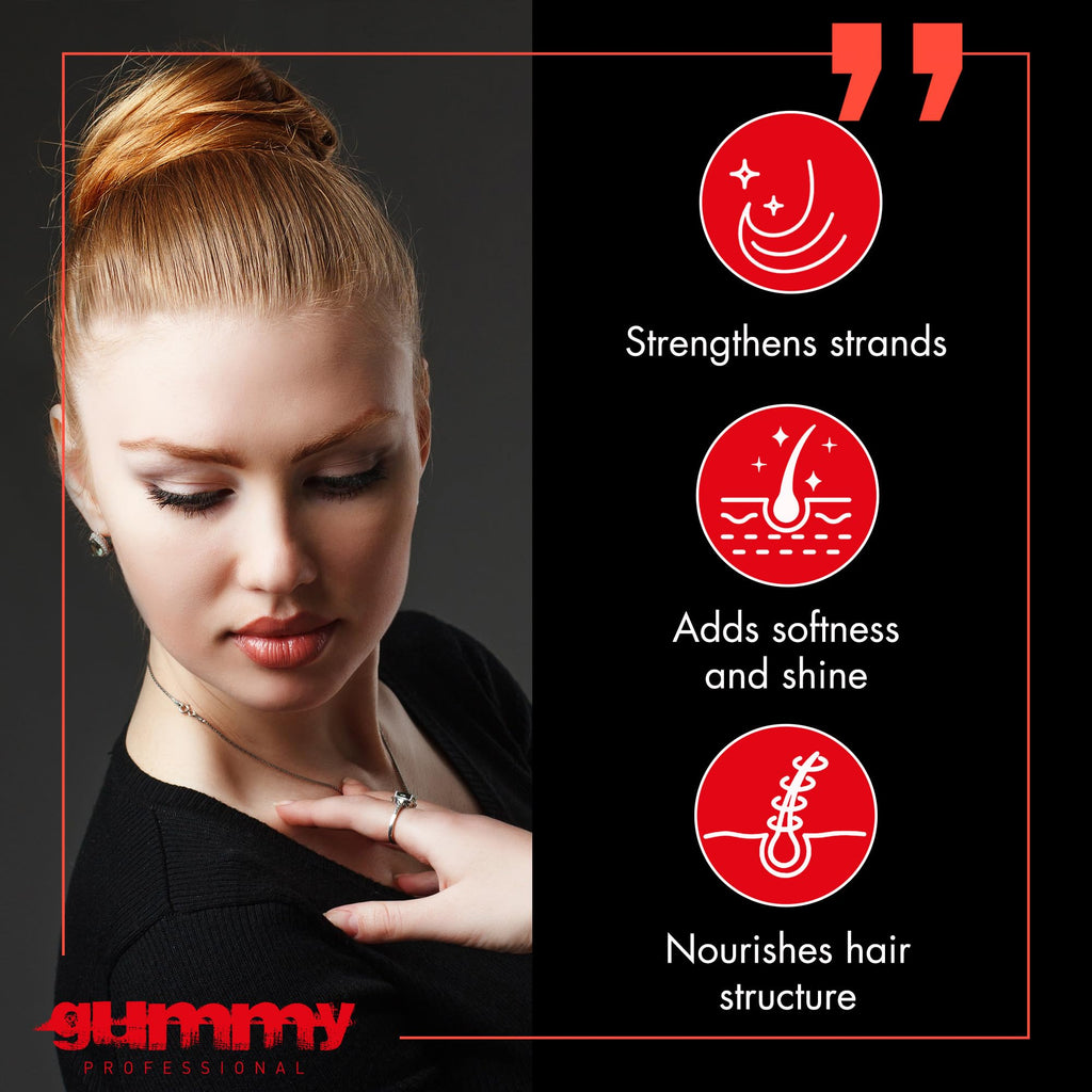 Gummy Professional Hair Gel 1000ml – Strong Hold for Slick Back, Curls, Braids