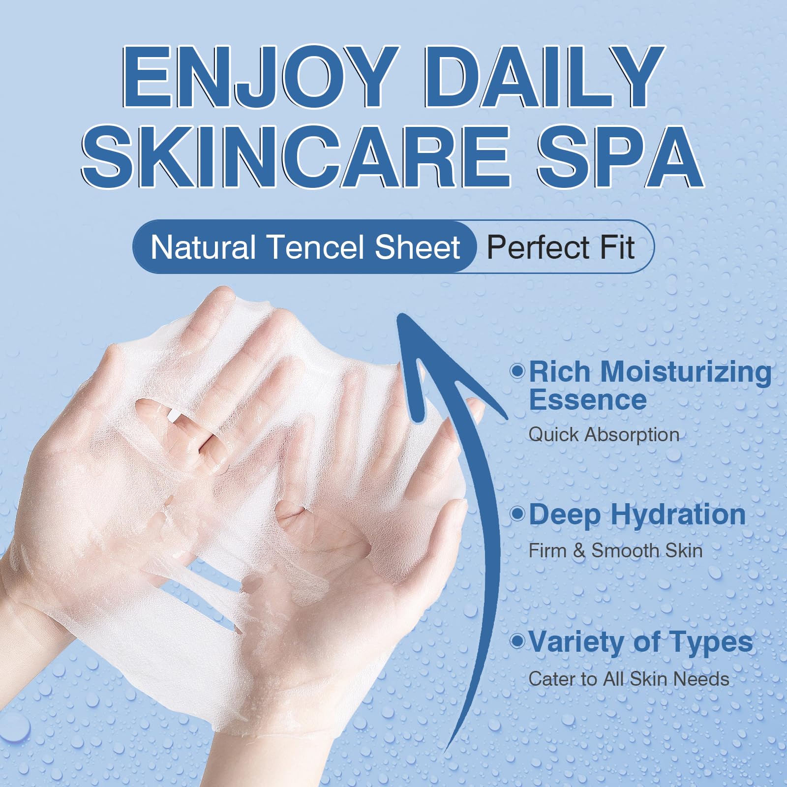 GUOYAOLIFU 24 Pack Serum Sheet Masks | Hydrating & Nourishing Facial Masks for All Skin Types