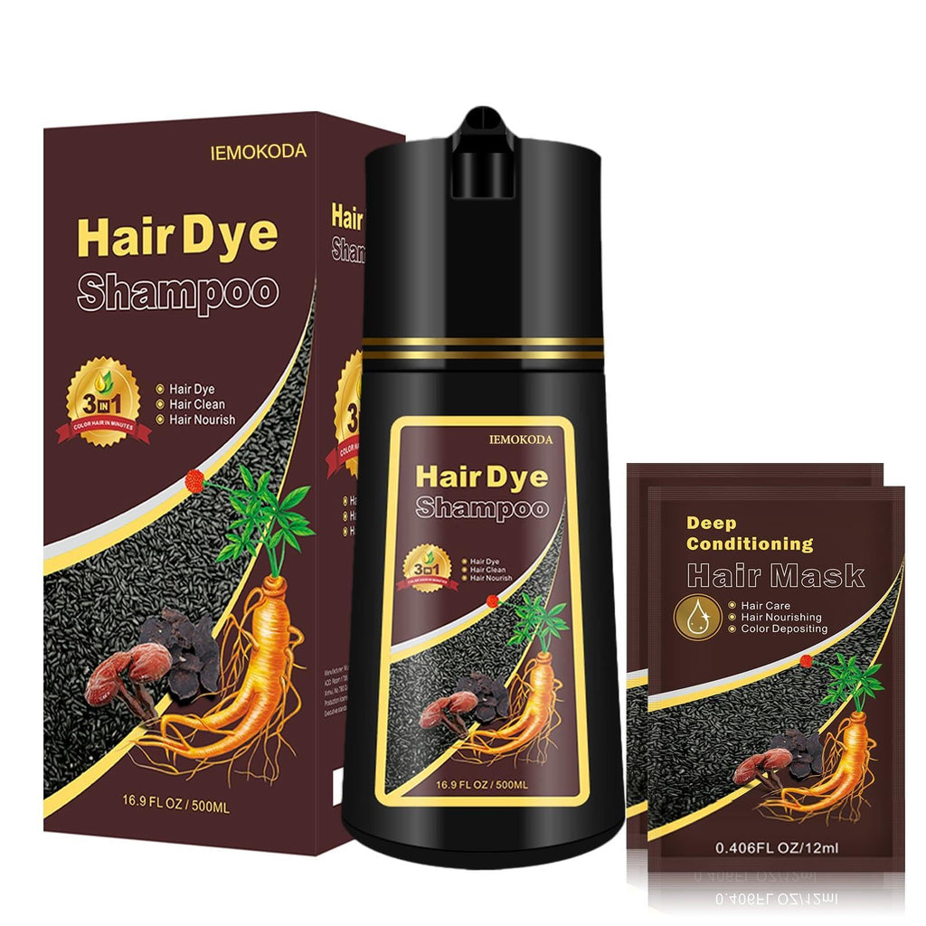 GURKOOYD Red 3-in-1 Hair Dye Shampoo – Semi-Permanent Burgundy, Gray Coverage, 16.90 Fl Oz
