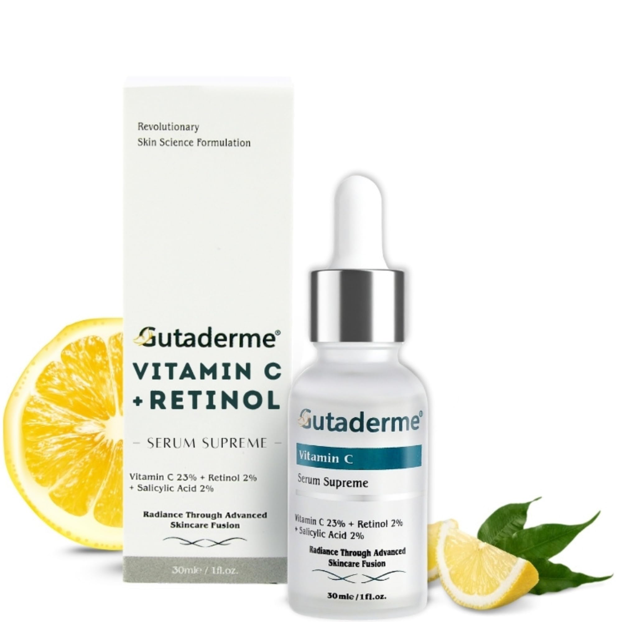 Gutaderme Vitamin C Serum 23% with Retinol & Salicylic Acid — 1 fl oz