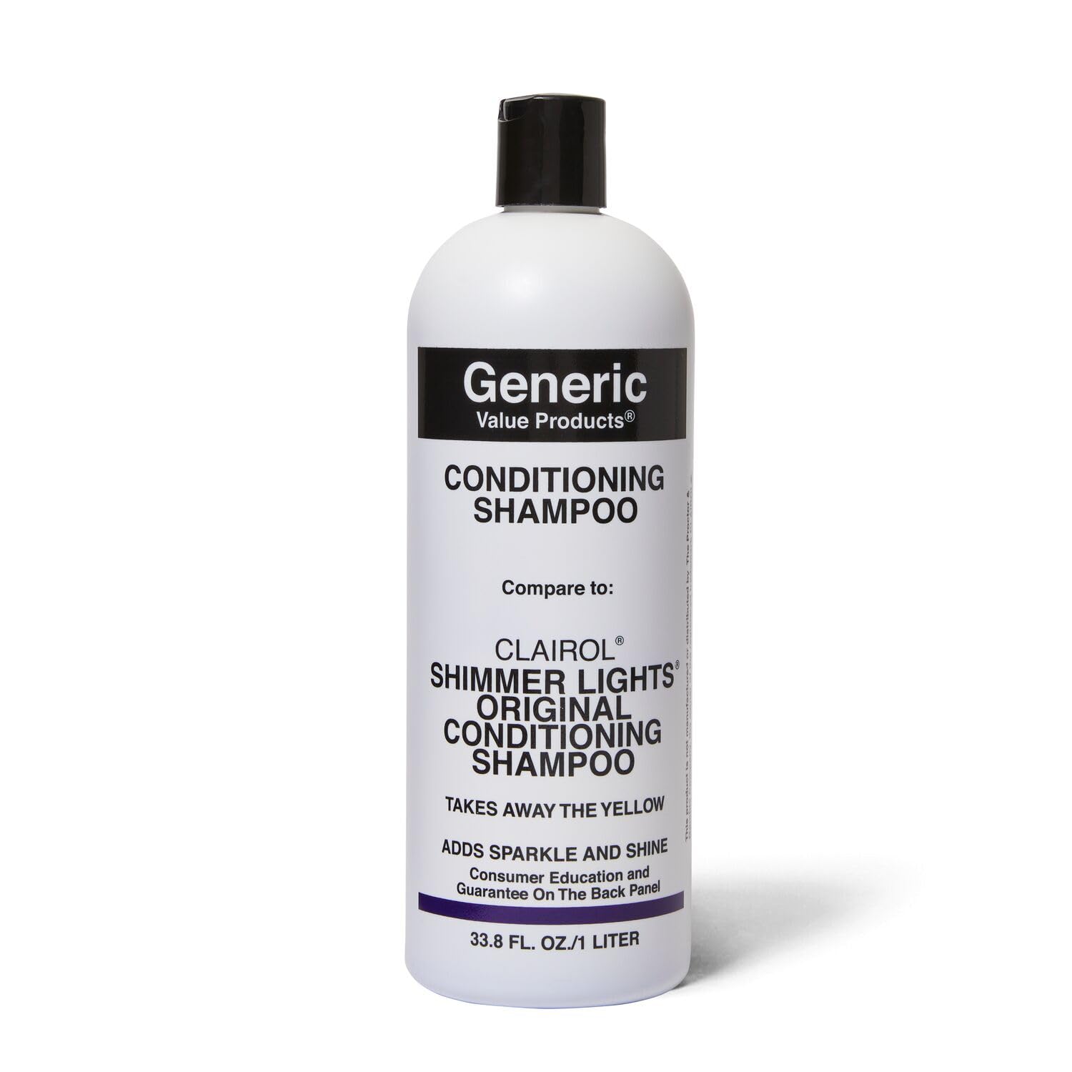 GVP Conditioning Purple Shampoo – Tones Brassiness, Brightens Highlights, Removes Yellow Tones (33.8 oz) | Generic Value Products