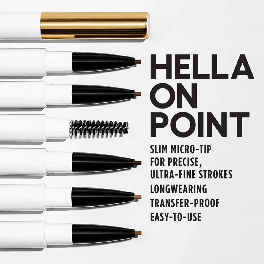 GXVE Hella On Point Ultra-Fine Brow Pencil #3 Warm Light Brown – Precise, Natural Brow Definition