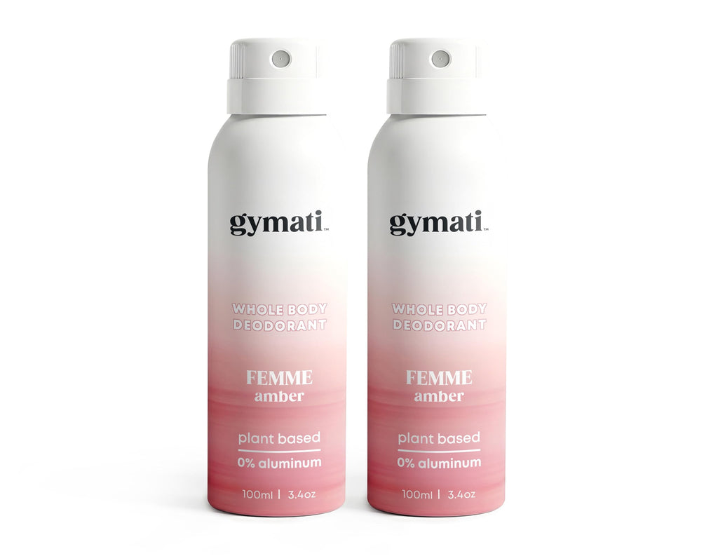 Gymati Natural Aluminum-Free Deodorant Body Spray – Women, Pack of 2 | All-Day Freshness