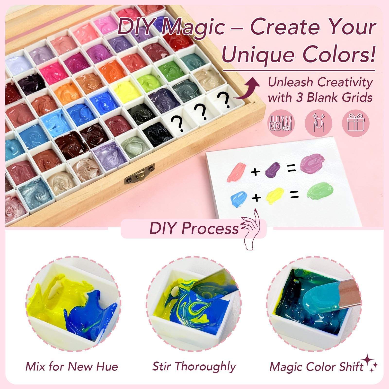 GZIXBDA Sponge Paint Patting Gel Polish Kit – 57 Colors for Ombre & French Manicure
